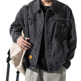 Men's Washed Denim Jacket 63833952U