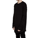 Men's Rounded Hem Long Sleeve Bottoming Shirt 74987904U