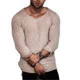 Men's Casual Round Neck Long Sleeve Loose T-shirt 32815999M