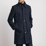 Men's Solid Color Simple Mid-Length Trench Coat 52166960Y