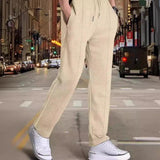 Men's Solid Color Waffle Straight Sports Pants 85736414Z