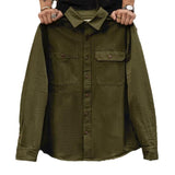 Men's Loose Lapel Long Sleeve Single Breasted Cargo Shirt 42737318Z