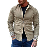 Men's Retro Solid Color Washed Thin Jacket 29778042TO