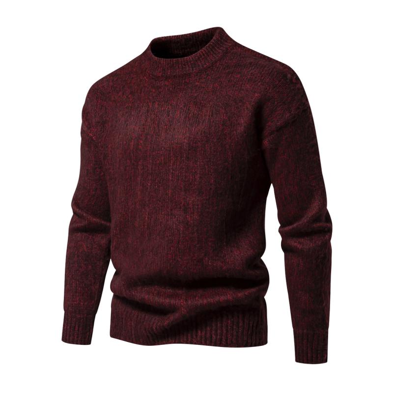 Men's Casual Round Neck Loose Knitted Pullover Sweater 71400779M