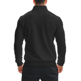 Men's Casual Zipper Stand Collar Solid Color Sweatshirt 21133783X