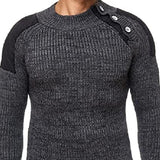 Men's Classic Crew Neck Pullover Knit Sweater 91613623F