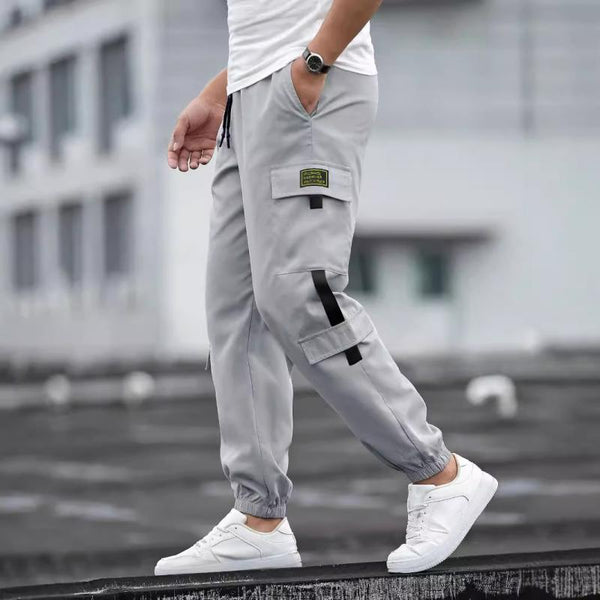 Men's Fashion Solid Color Multi-Pocket Cargo Pants 48573790Z