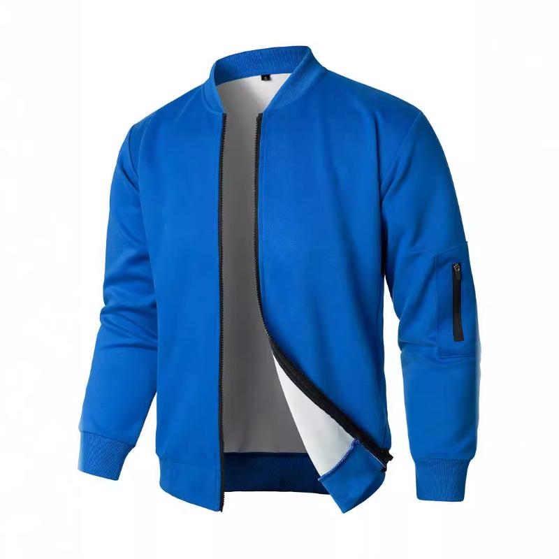 Men's Retro Casual Solid Color Zipper Baseball Jacket 51456165TO