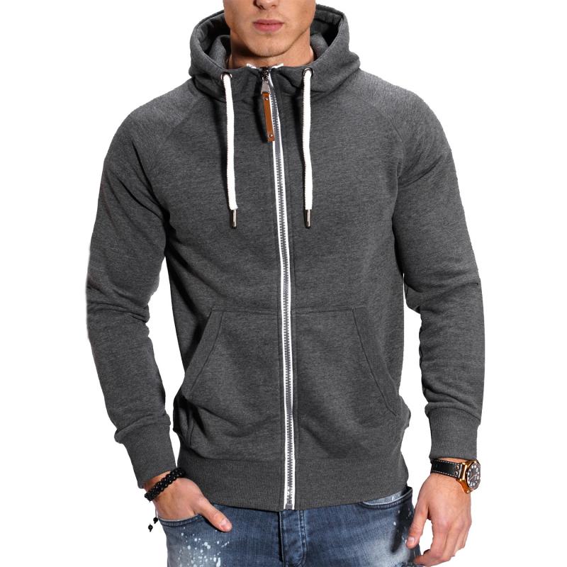 Men's Hooded Raglan Sleeve Zipper Sports Casual Jacket 70916160Z
