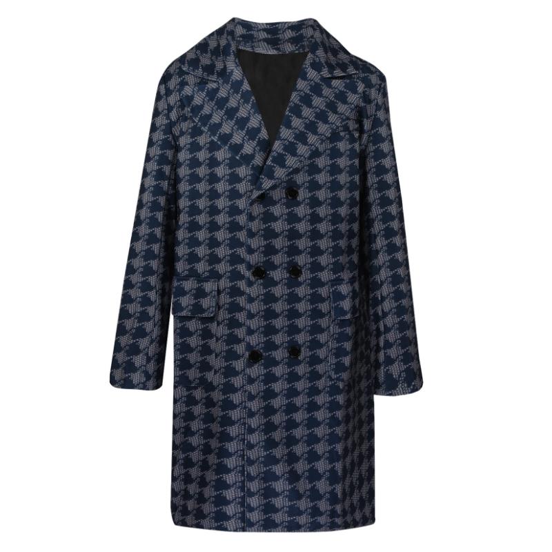 Men's Classic Mid-length Lapel Printed Coat 85125452F