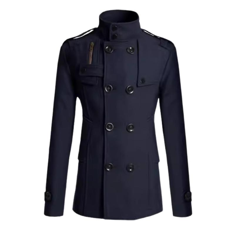 Men's Classic Mid-length Double-breasted Wool Coat 24383861F