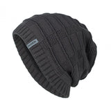 Men's Vintage Plush Lined Warm Knitted Hat 14064890Y