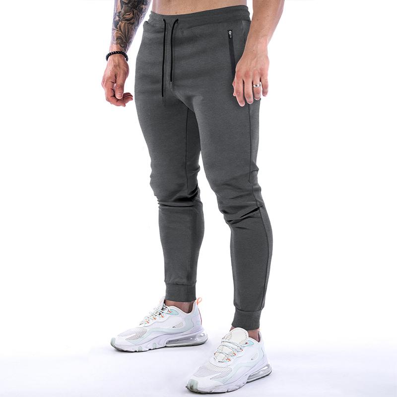 Men's Solid Drawstring Elastic Waist Fitness Sports Pants 36666523Z