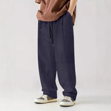 Men's Casual Corduroy Elastic Waist Sports Loose Pants 27025604M