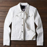 Men's Fashion Solid Color Lapel Chest Pocket Single Breasted Denim Jacket 01774621Z