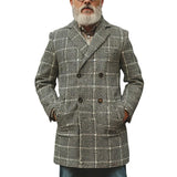 Men's Casual Houndstooth Double Breasted Blazer 50213000X