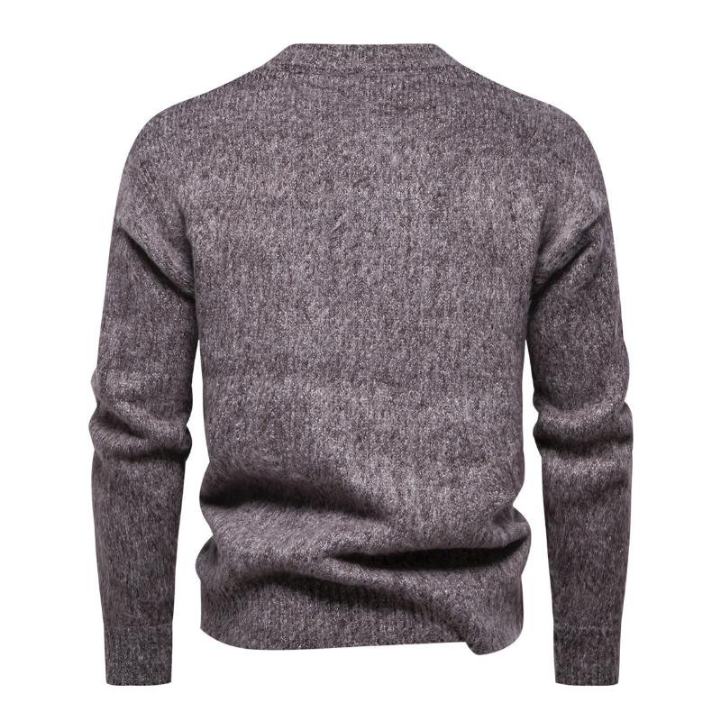 Men's Round Neck Pullover Warm Sweater 98044490F