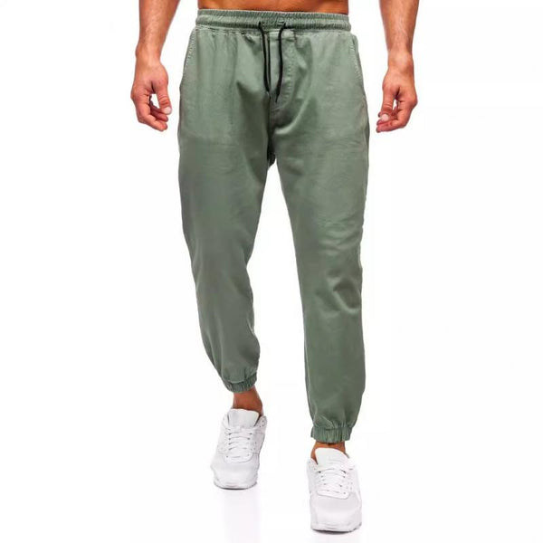 Men's Solid Color Elastic Waist Sports Pants 94654890Z