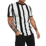 Men's Casual Striped Colorblock Short Sleeve T-Shirt 92115363TO