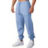 Men's Solid Color Elastic Waist Sports Pants 02786005Z