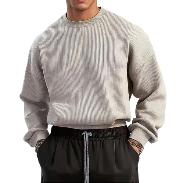 Men's Classic Round Collar Simple Comfortable Loose Sweatshirt 71443796K