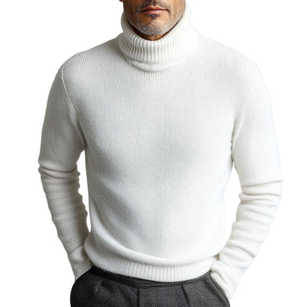 Men's Vintage Solid Turtleneck Sweater 08479102TO