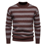 Men's Warm Pullover Striped Knitted Sweater 06249609F