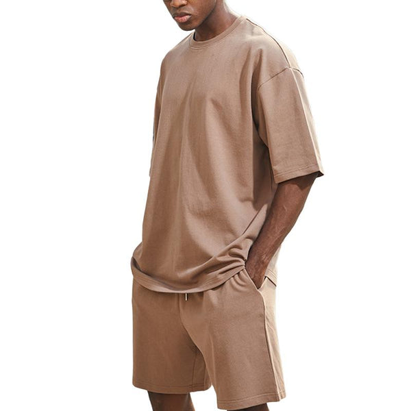 Men's Cotton Short-sleeved Shorts Two-piece Set 31709608X