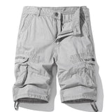 Men's Solid Color Multi-Pocket Cargo Shorts 33047664Z