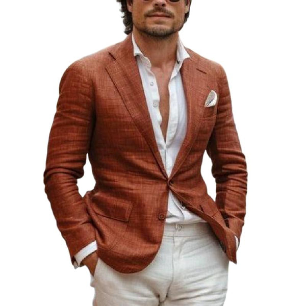 Men's Classic Casual Single Breasted Linen Blazer 50851933K