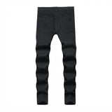 Men's Fashion Patch Distressed Hole Slim Jeans 60536574Z
