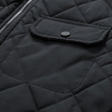 Men's Casual Stand Collar Quilted Jacket 25470102F