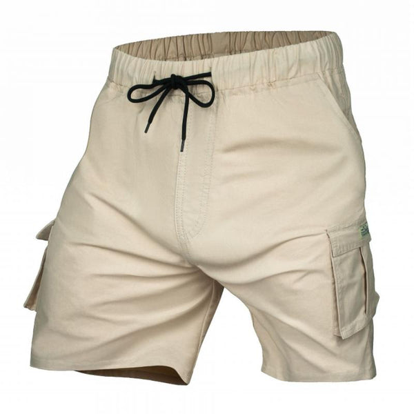 Men's Casual Cotton Blend Ealstic Waist Loose Cargo Shorts 92428387M