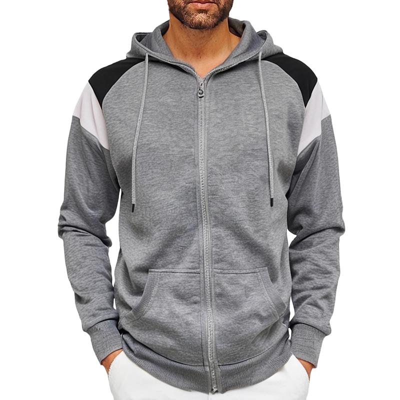 Men's Casual Sports Color Matching Thickened Hoodie 37851156F