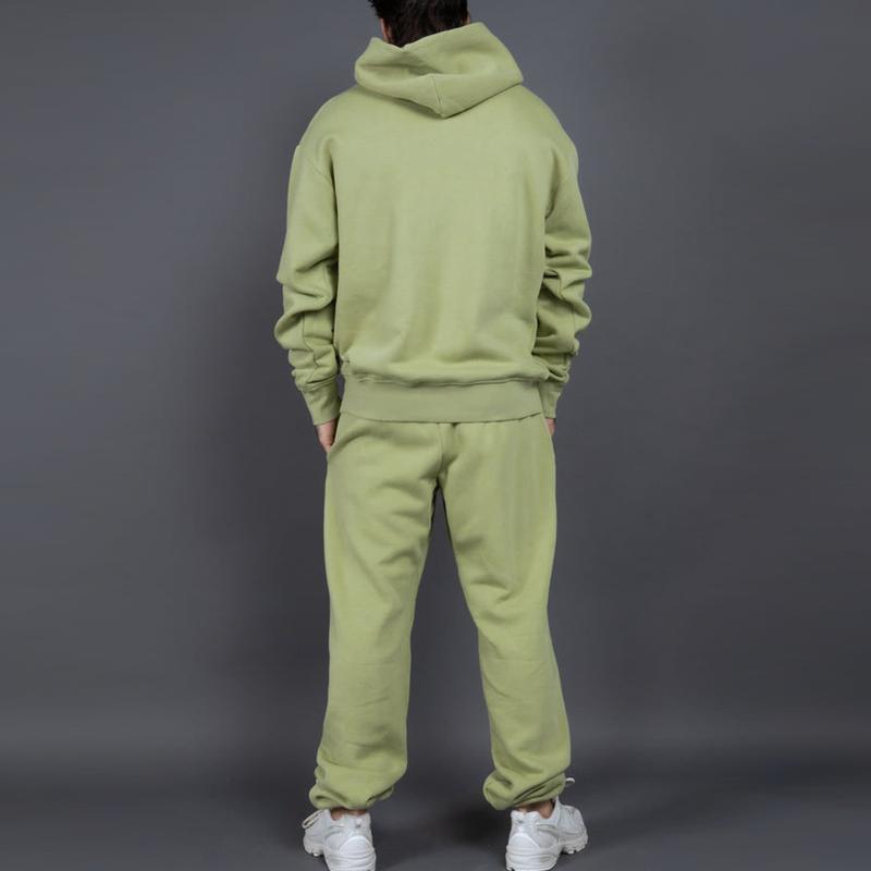Men's Solid Thicken Loose Hoodie And Trousers Sports Casual Set 19779518Z