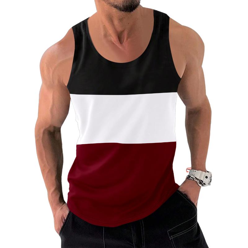 Camiseta deportiva informal holgada con bloques de color para hombre 22540641M