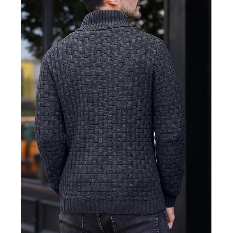 Lässiger Jacquard-Strickpullover mit Revers für Herren 15858753Y