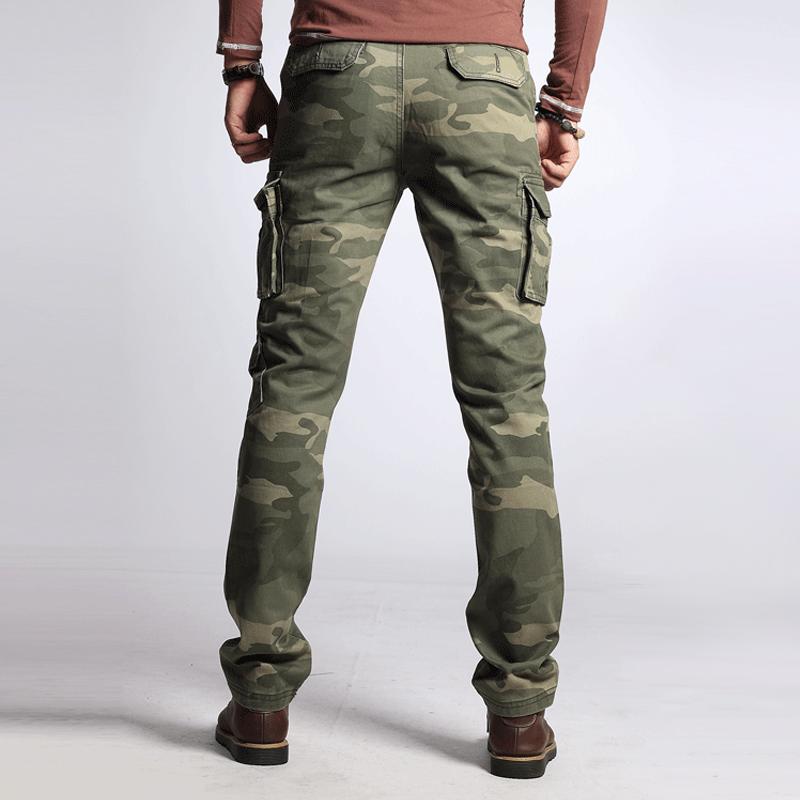 Men's Camouflage Multi-pocket Cotton Slim Cargo Pants 08327889Z