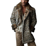 Men's Mid-length Leopard Print Coat 46346686F