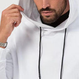 Men's Casual Solid Color Hooded Sweatshirt and Pants Set 72465909Y