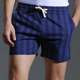 Men's Striped Elastic Waist Straight Sports Shorts 11742599Z