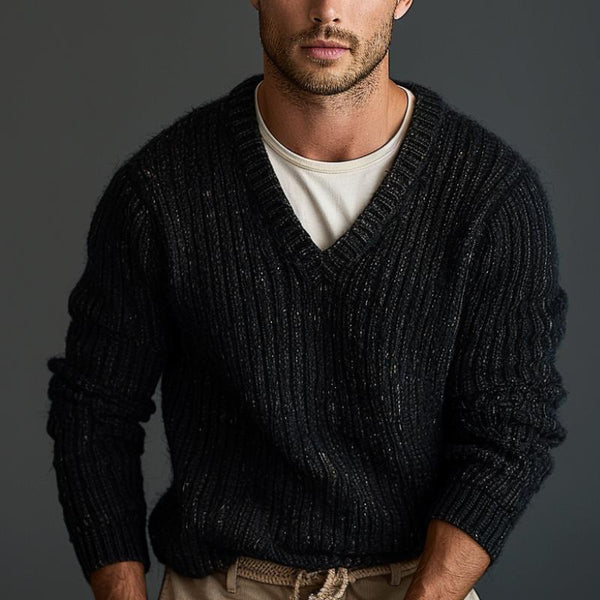 Men's Casual Warm V-Neck Pullover Knitted Sweater 08406440F