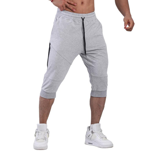 Men's Solid Color Elastic Waist Sports Shorts 84017560Z