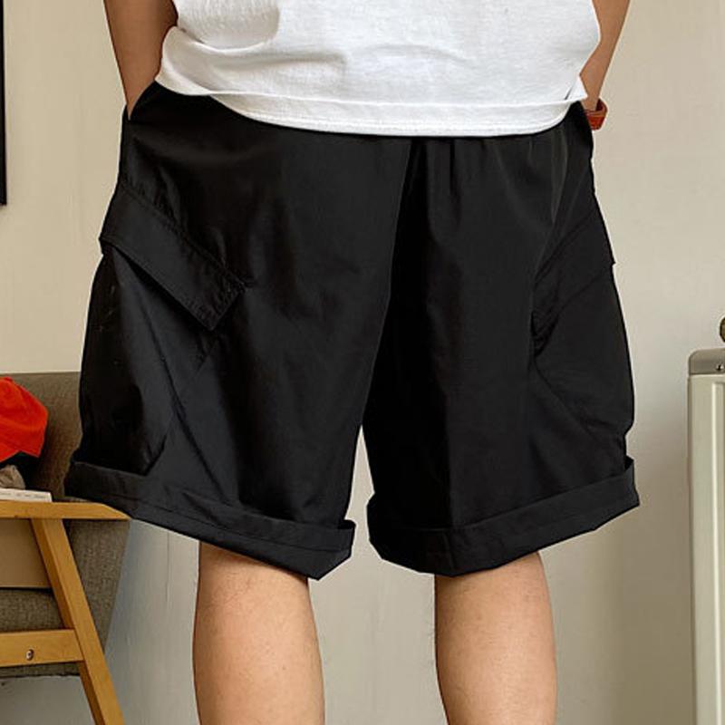 Men's Loose Multi-pocket Elastic Waist Cargo Shorts 96321293Z