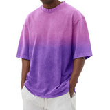 Men's Washed Gradient Short-sleeved T-shirt 38166859X