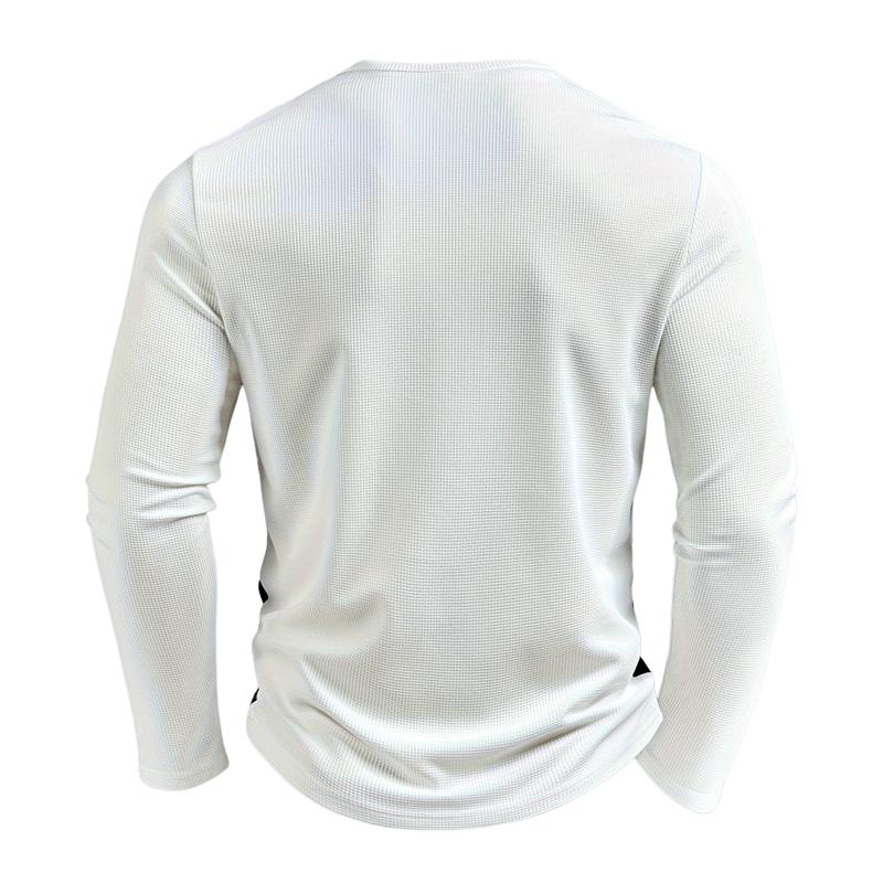 Men's Colorblock Henley Long Sleeve T-Shirt 06402798Y