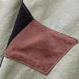Men's Coloblock Lapel Long Sleeve Overshirt 45423963Z