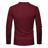 Men's Casual Corduroy Long Sleeve Henley T-Shirt 44518039F