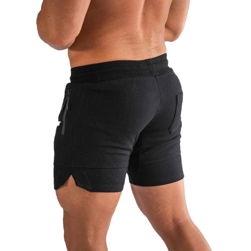 Einfarbige, schnelltrocknende, atmungsaktive Sport-Fitness-Shorts für Herren mit elastischer Taille 32298249Z