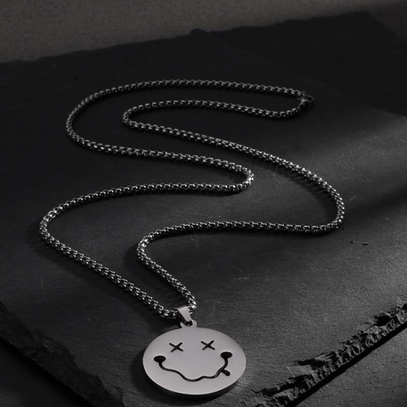 Casual Retro Simple Smiley Face Necklace 61626656TO